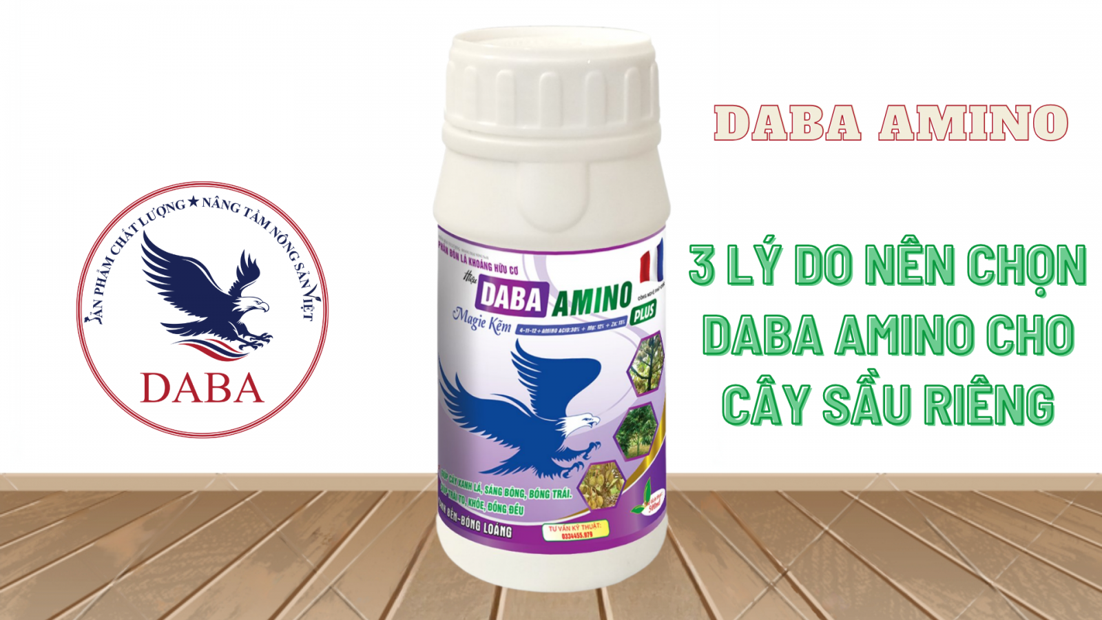 DABA AMINO - 3 lý do nên sử dụng cho cây sầu riêng của bạn.